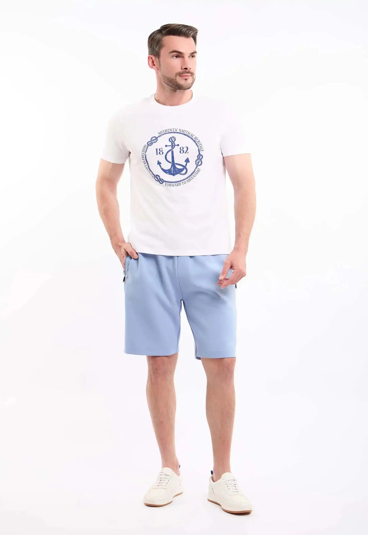 Printed Crew Neck Slip On Cotton Tee