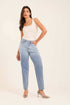 Pearl-Embellished Tapered Jeans