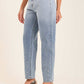 Pearl-Embellished Tapered Jeans