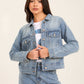 Cropped Cotton Jacket with Chest Pockets