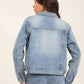 Cropped Cotton Jacket with Chest Pockets