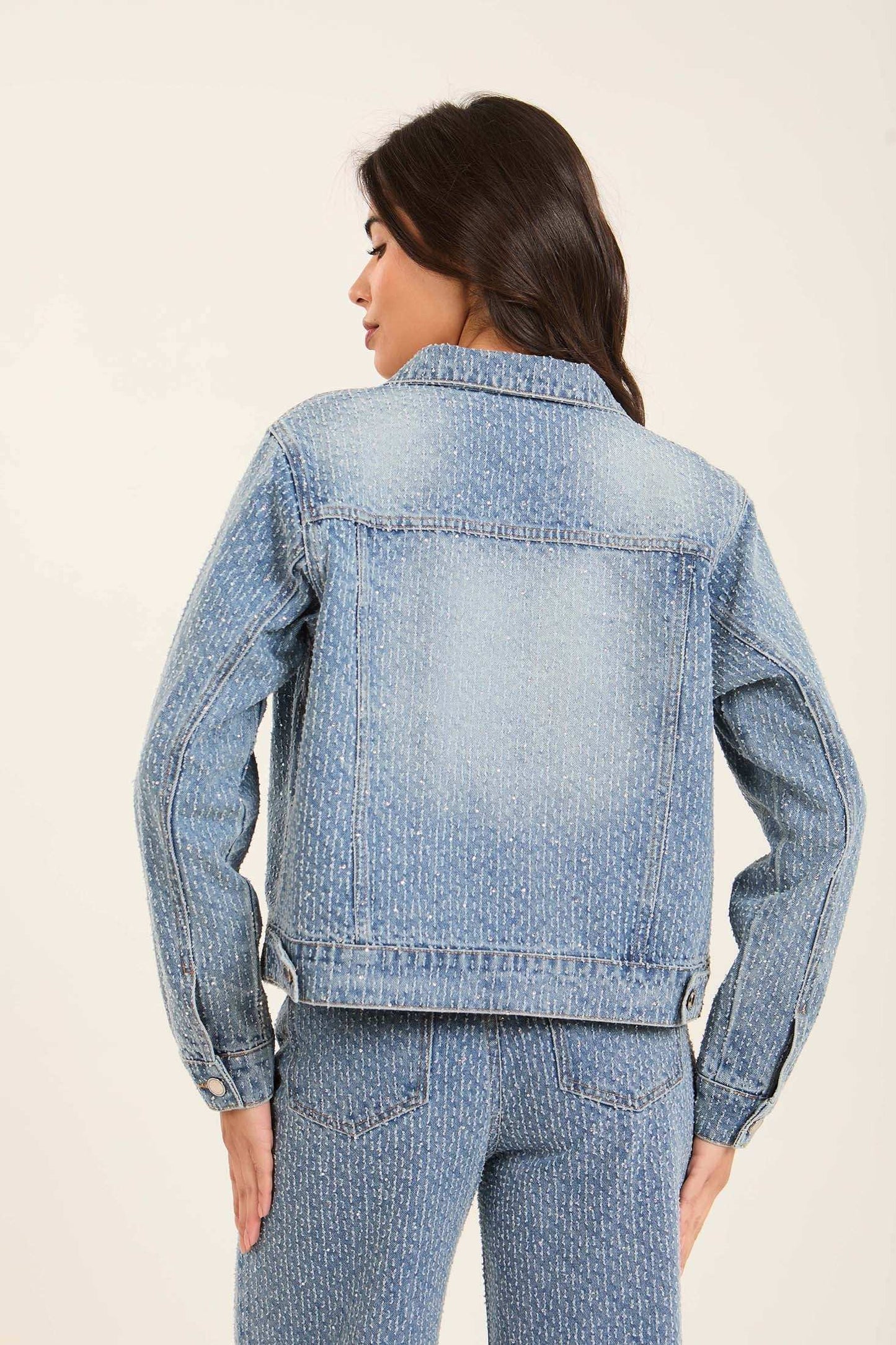Cropped Cotton Jacket with Chest Pockets