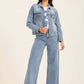 Cropped Cotton Jacket with Chest Pockets