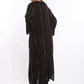 Golden Lines with Shiny Sequins Long Kimono