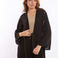 Golden Lines with Shiny Sequins Long Kimono