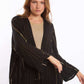 Golden Lines with Shiny Sequins Long Kimono