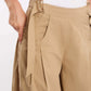 High-Waist Cotton Pants with Straight Cut