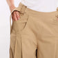 High-Waist Cotton Pants with Straight Cut