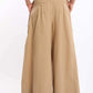 High-Waist Cotton Pants with Straight Cut