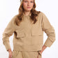 Structured Cotton Jacket with Front Buttons
