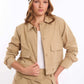 Structured Cotton Jacket with Front Buttons