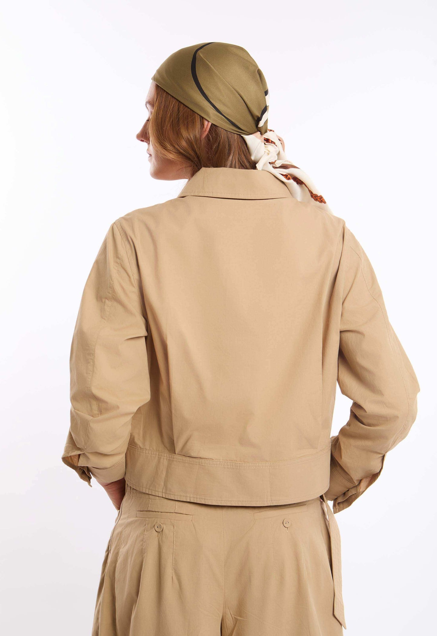 Structured Cotton Jacket with Front Buttons