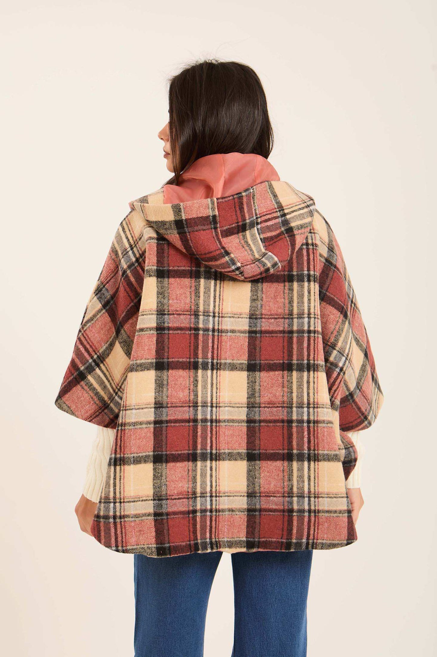 Women Cape Checks Pink