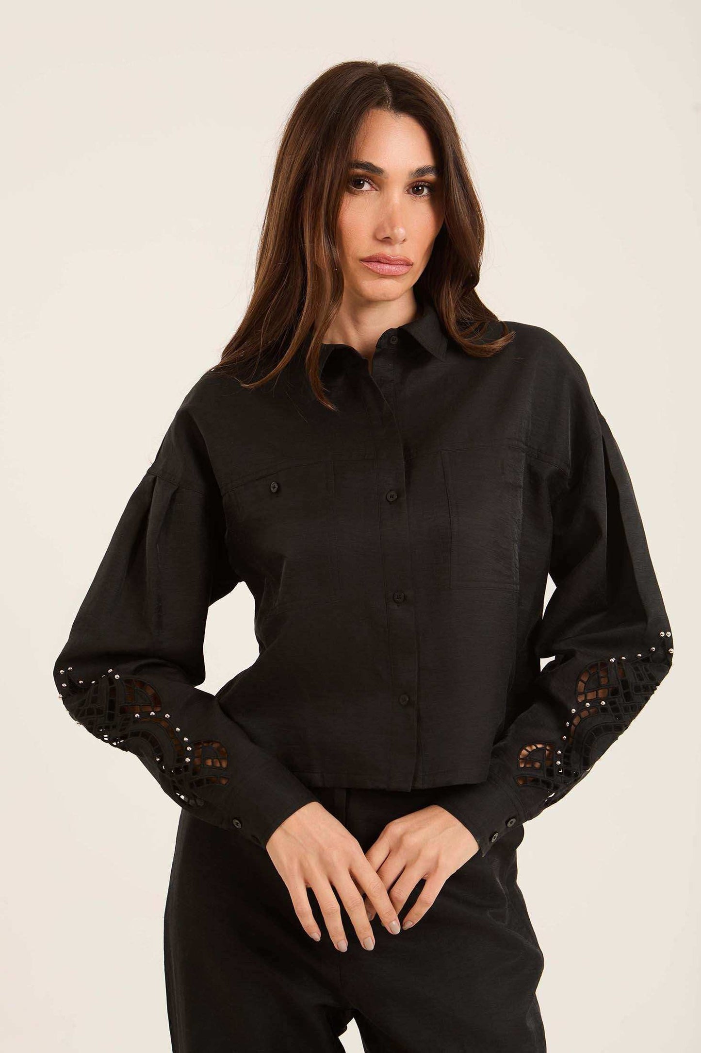 جاكيت كتان خفيف بحزام