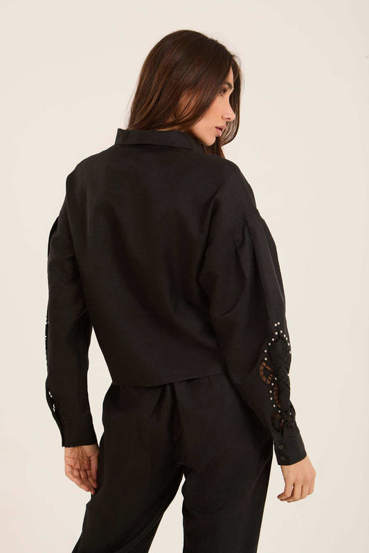 Lightweight Linen-Blend Belted Jacket