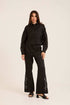 Linen-Blend Flare Trousers