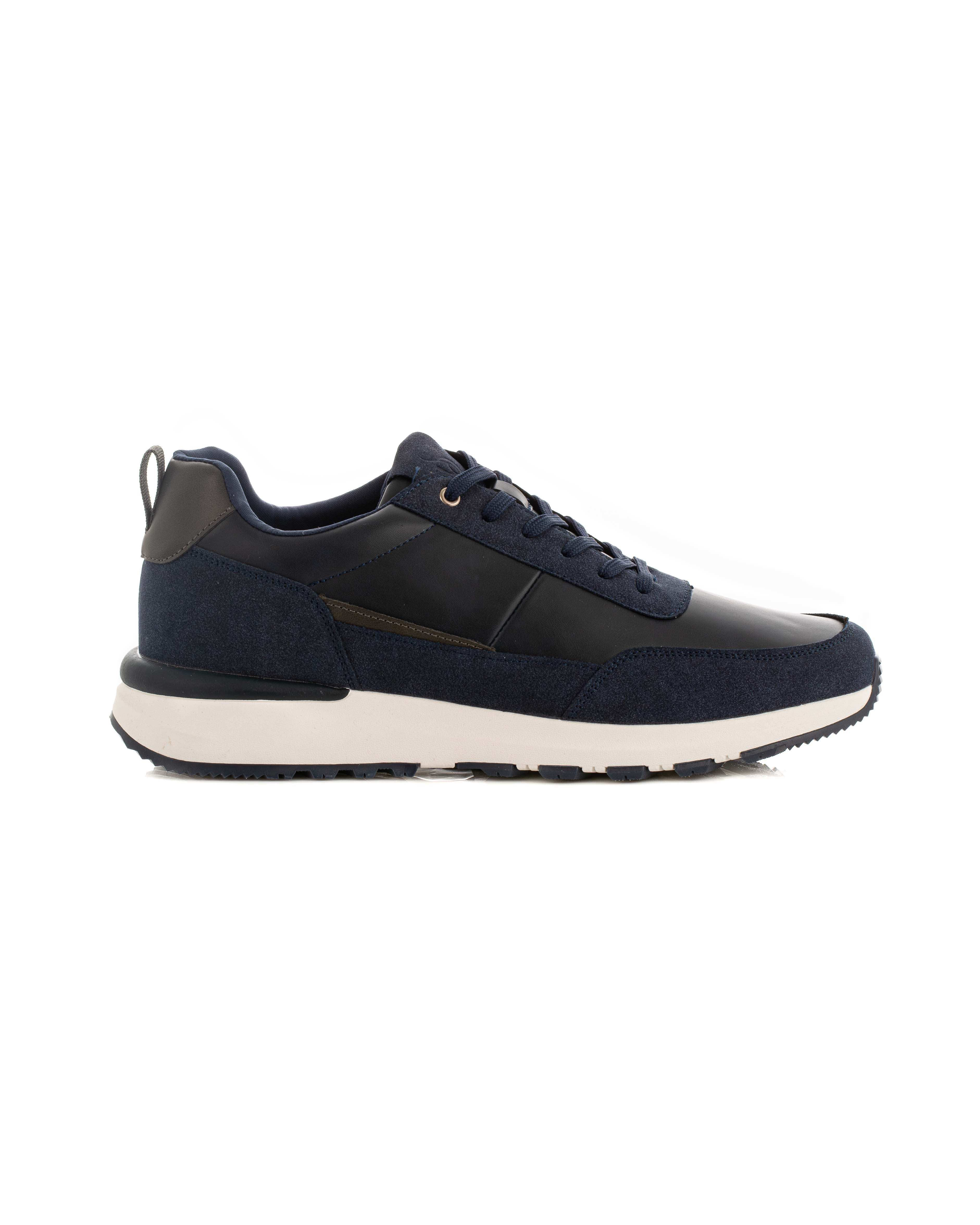Bi-Tone Lace-Up Casual Sneakers
