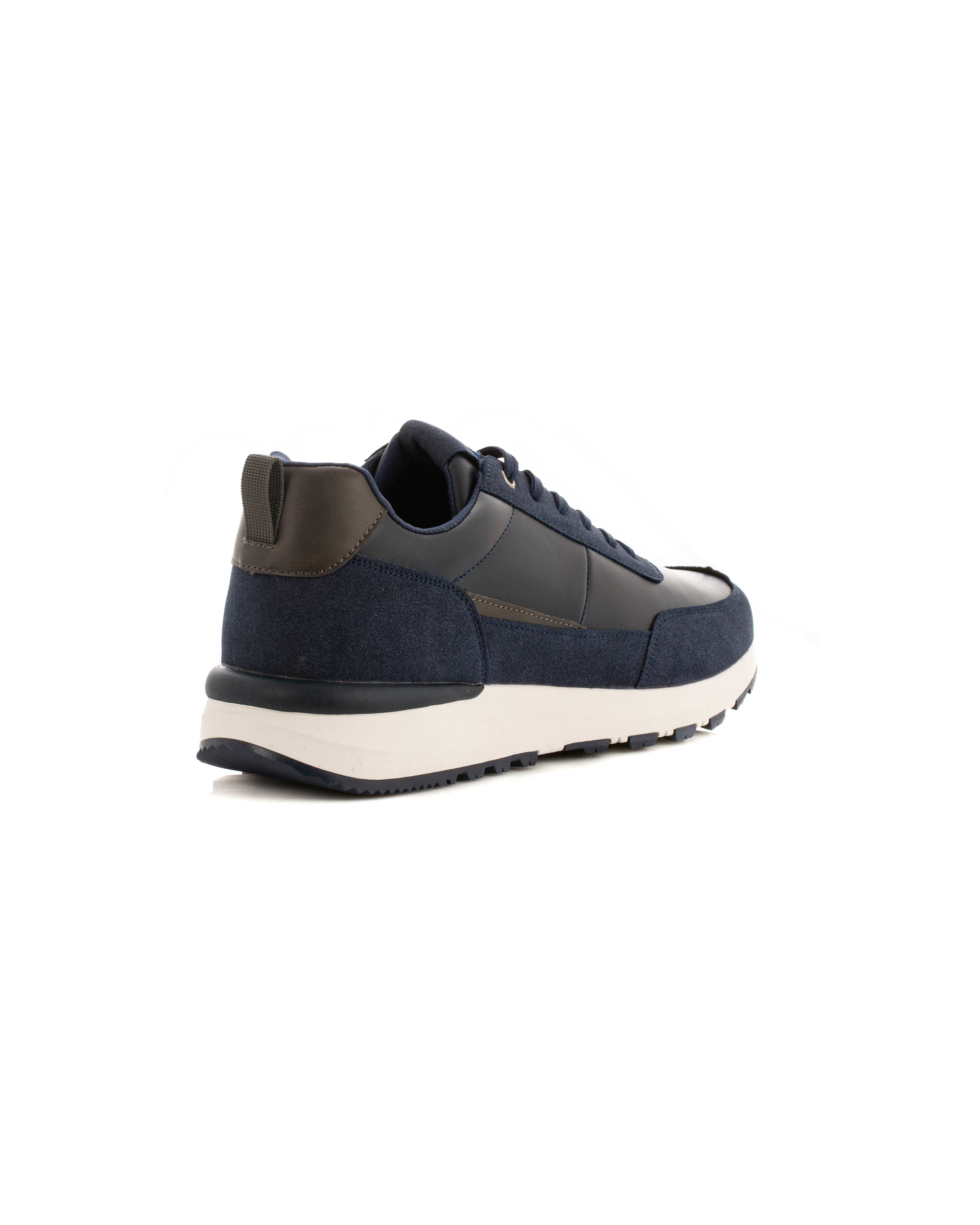 Bi-Tone Lace-Up Casual Sneakers