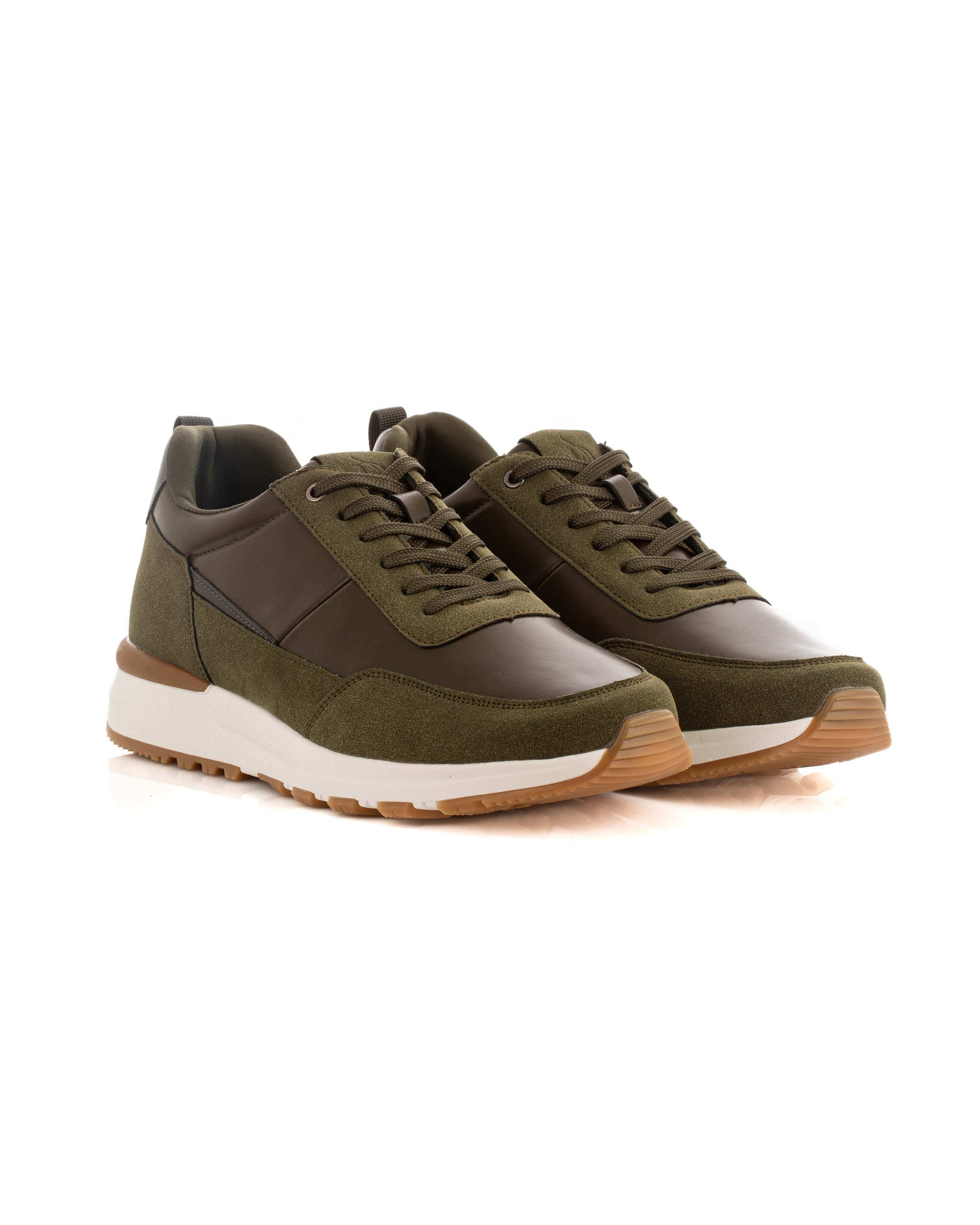 Bi-Tone Lace-Up Casual Sneakers