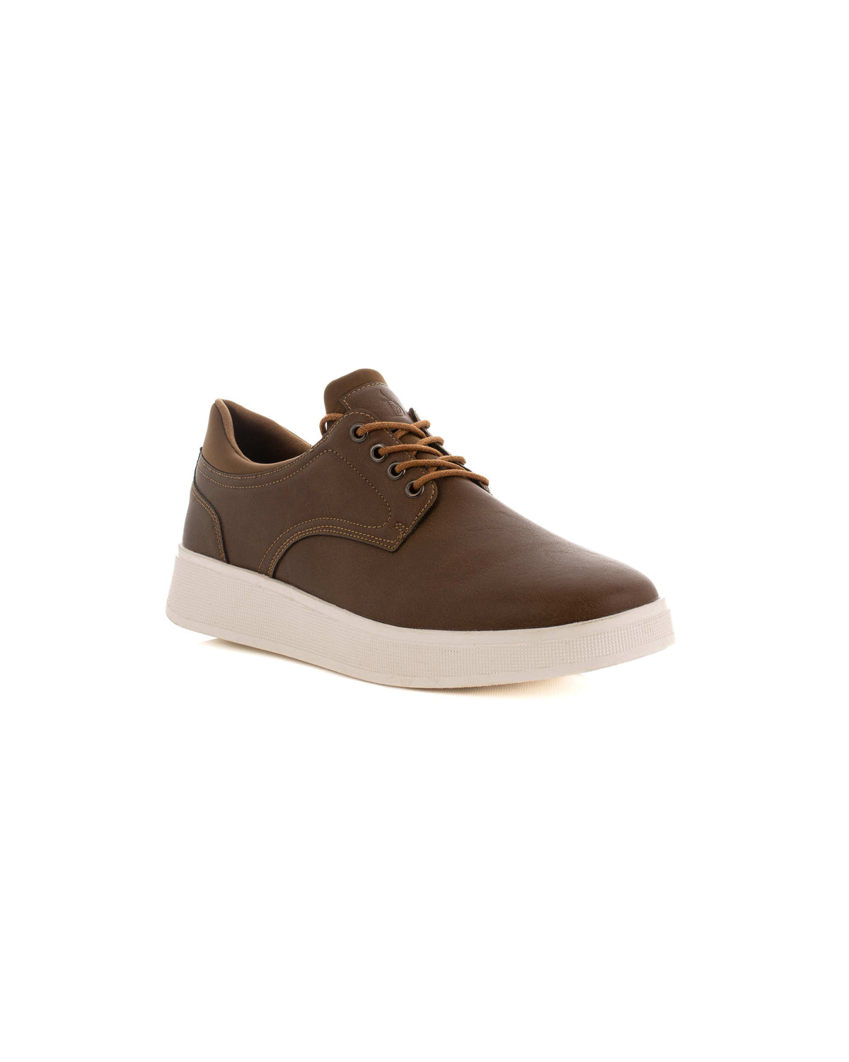 Round Toe Cap Leather Casual Shoes