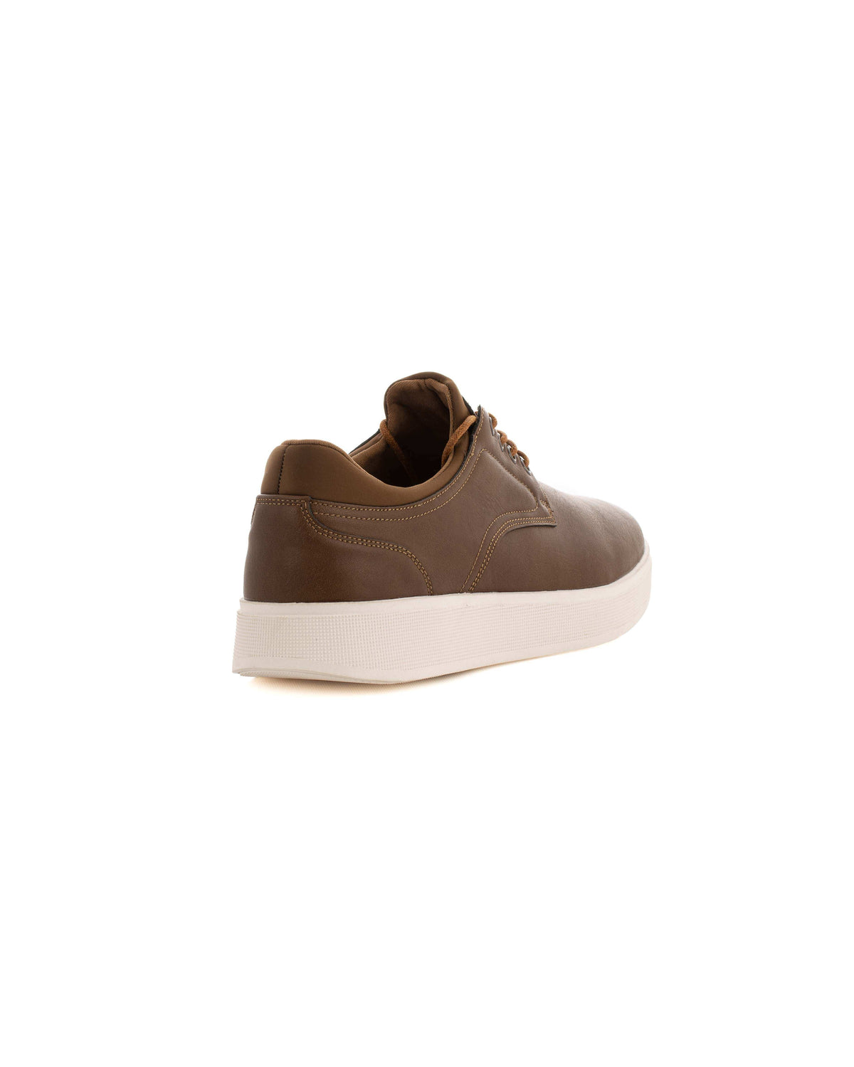Round Toe Cap Leather Casual Shoes