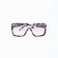 Marble Effect Square Sunglasses
