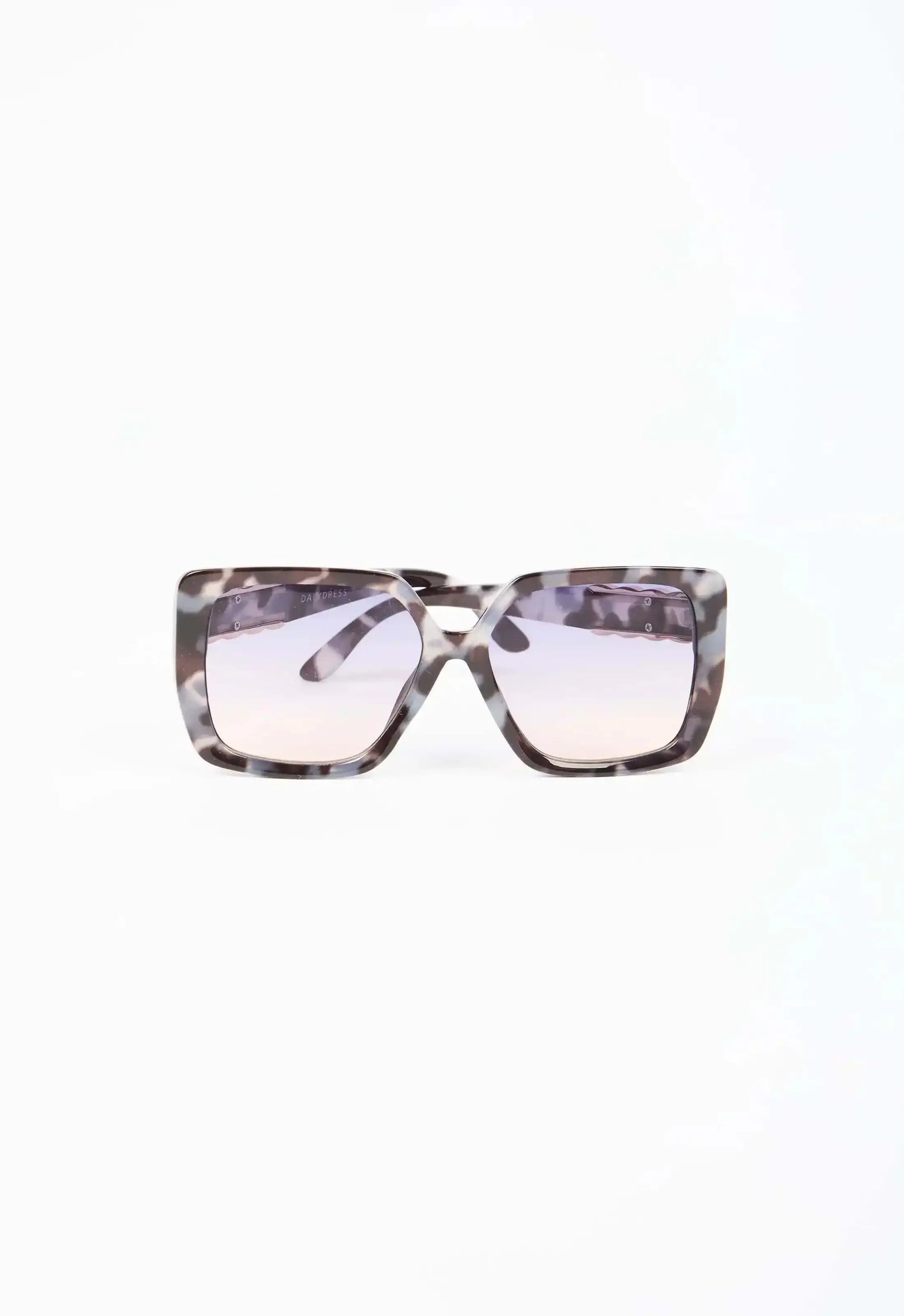 Marble Effect Square Sunglasses