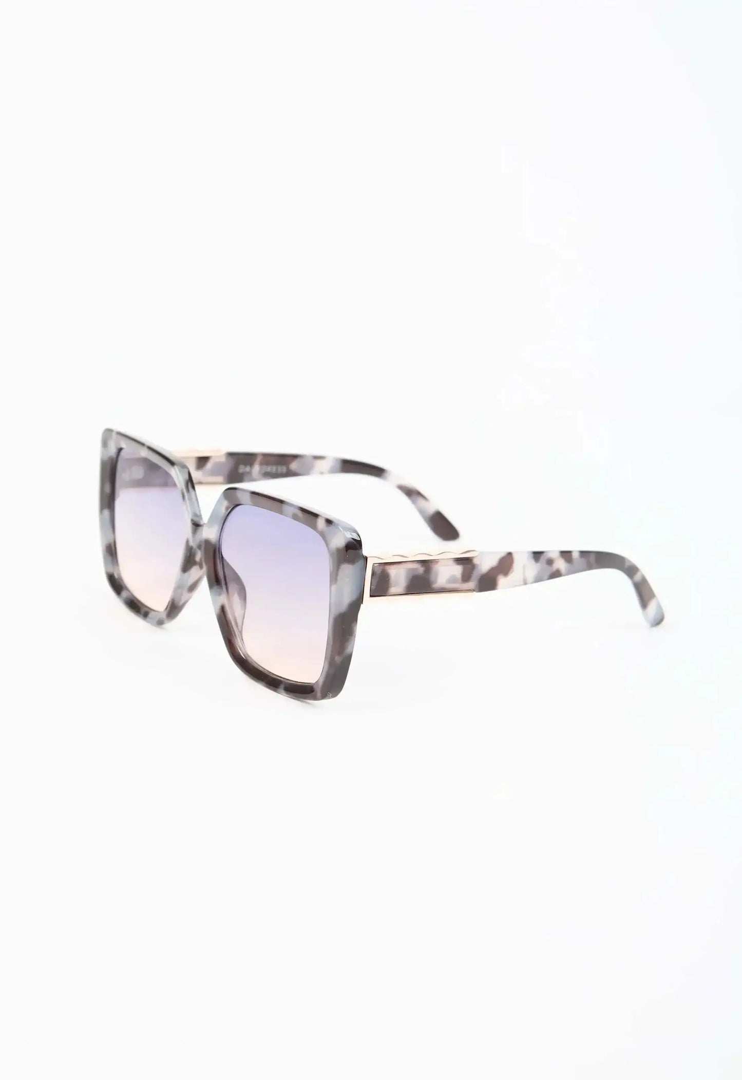 Marble Effect Square Sunglasses