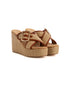 Comfy Buckled Cross-Strap Wedge Mules
