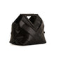 Triangular Handle Interlocking Leather Handbag