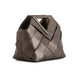 Triangular Handle Interlocking Leather Handbag