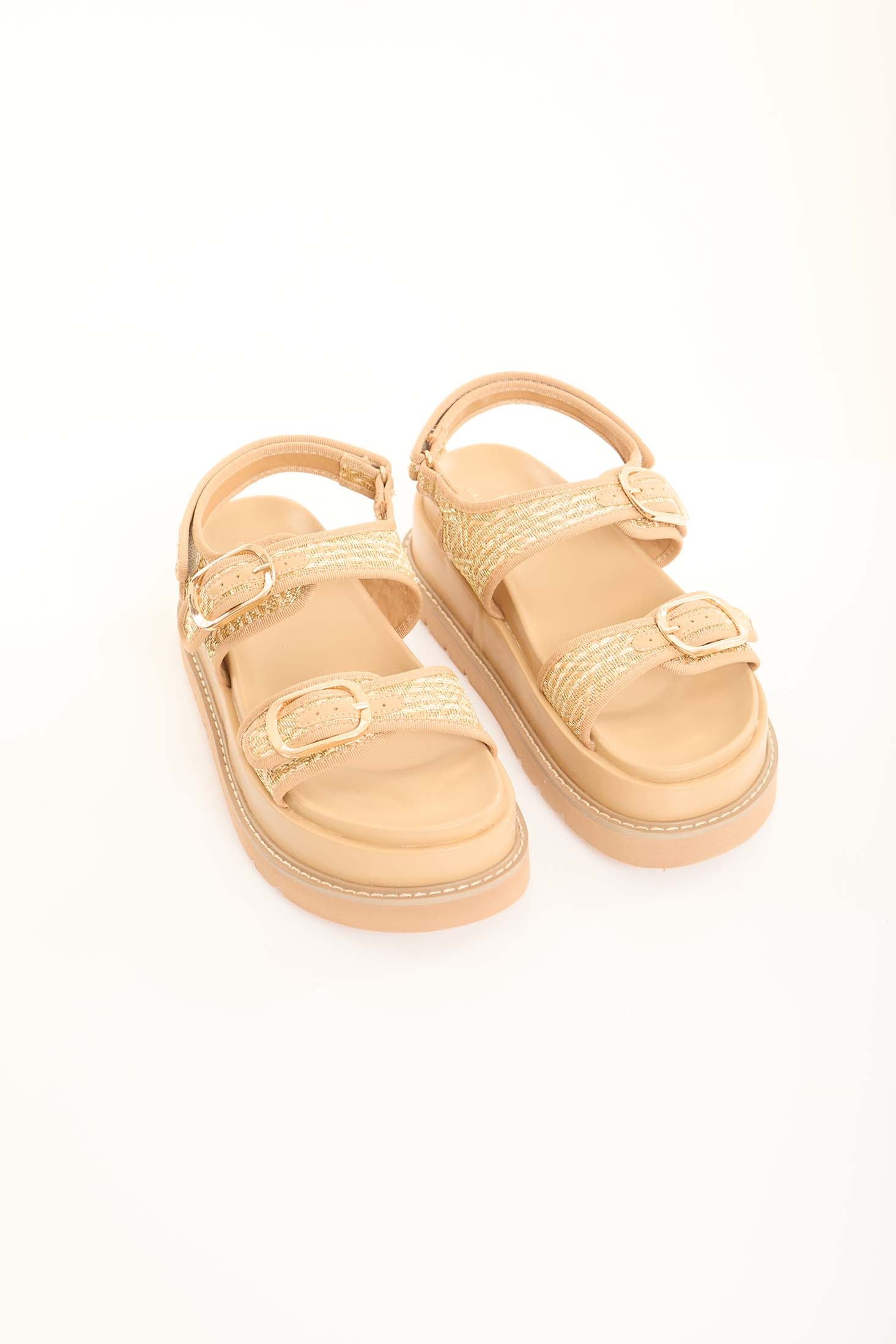 Braided Adjustable Platform Sandals