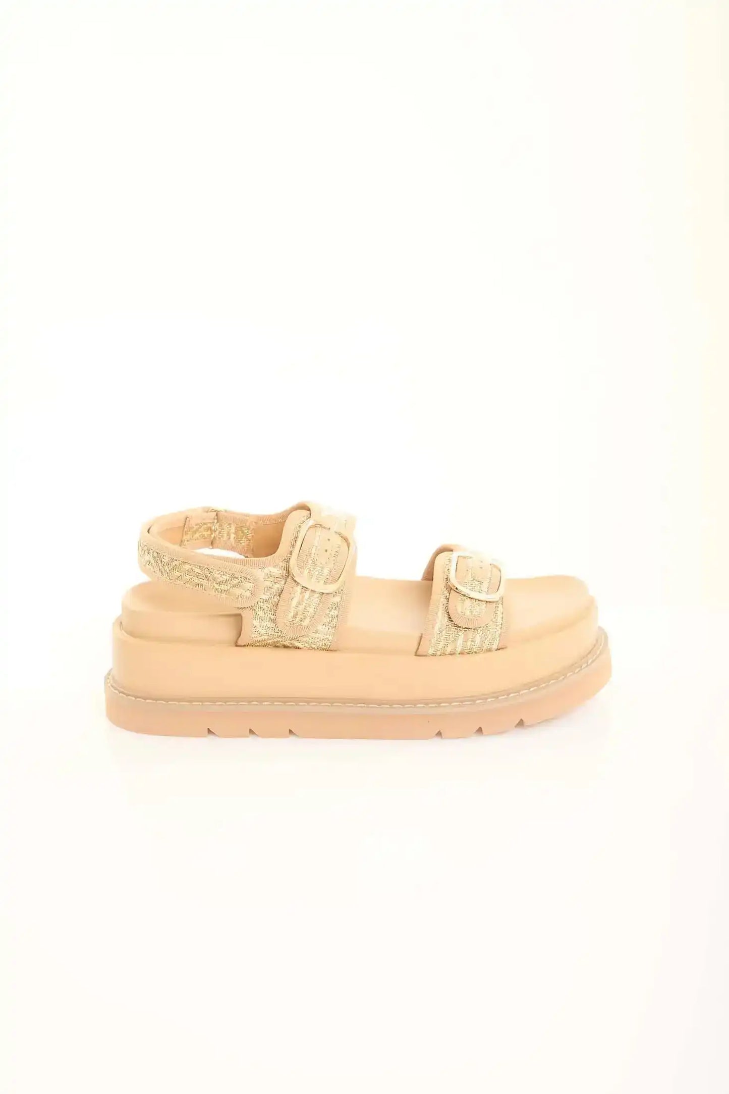 Braided Adjustable Platform Sandals