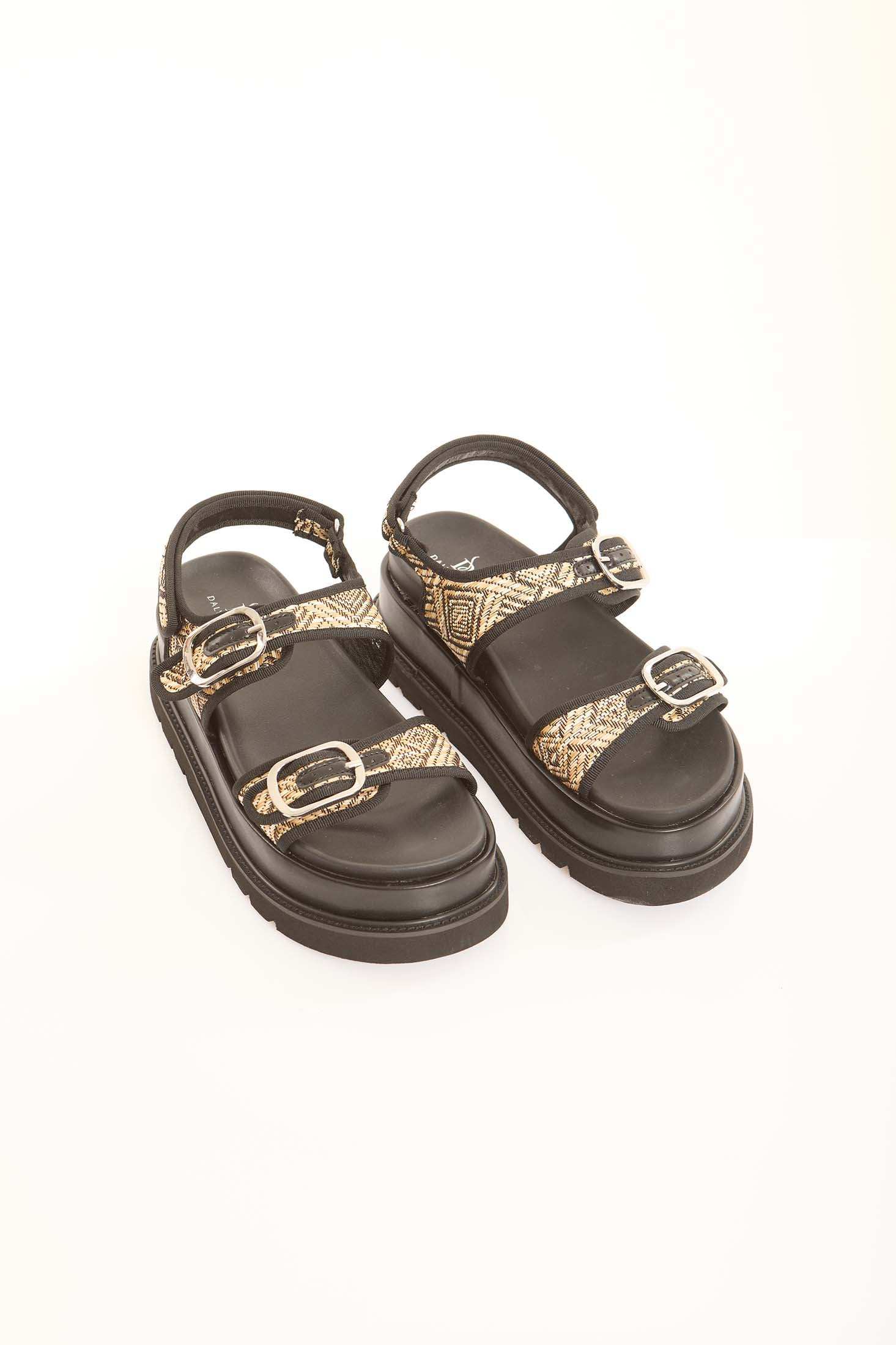 Braided Adjustable Platform Sandals