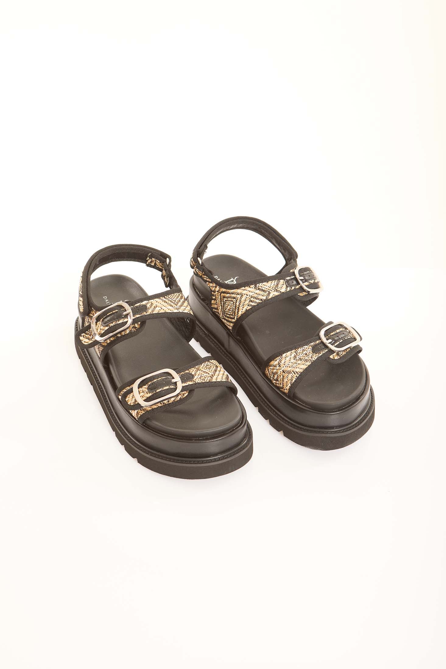 Braided Adjustable Platform Sandals