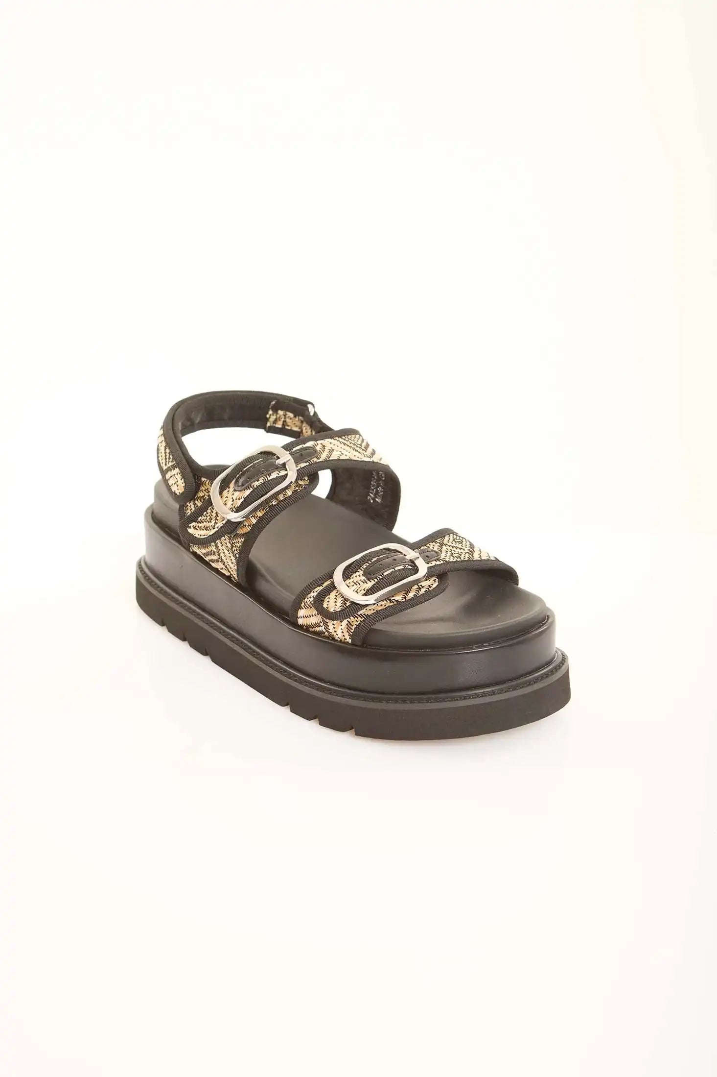 Braided Adjustable Platform Sandals