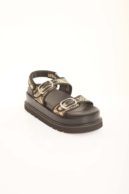 Braided Adjustable Platform Sandals