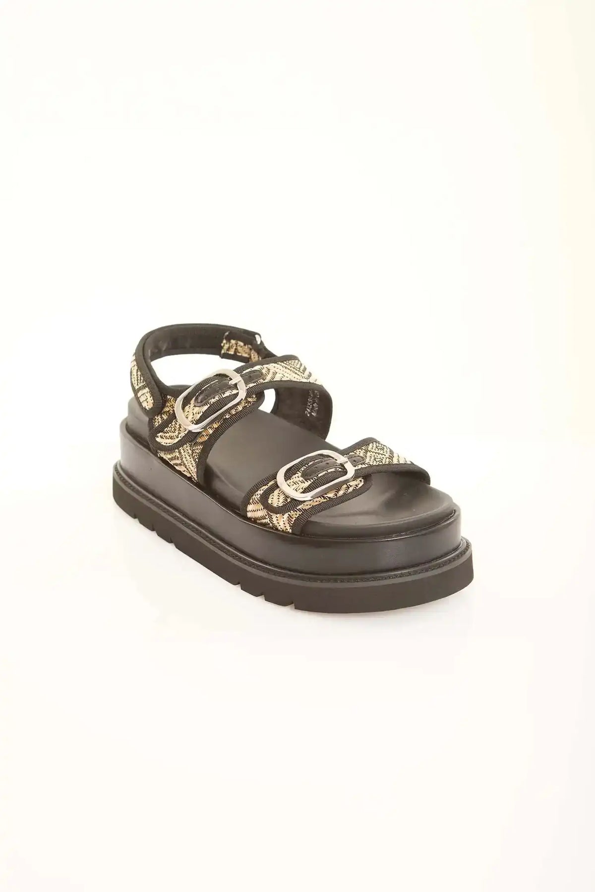 Braided Adjustable Platform Sandals