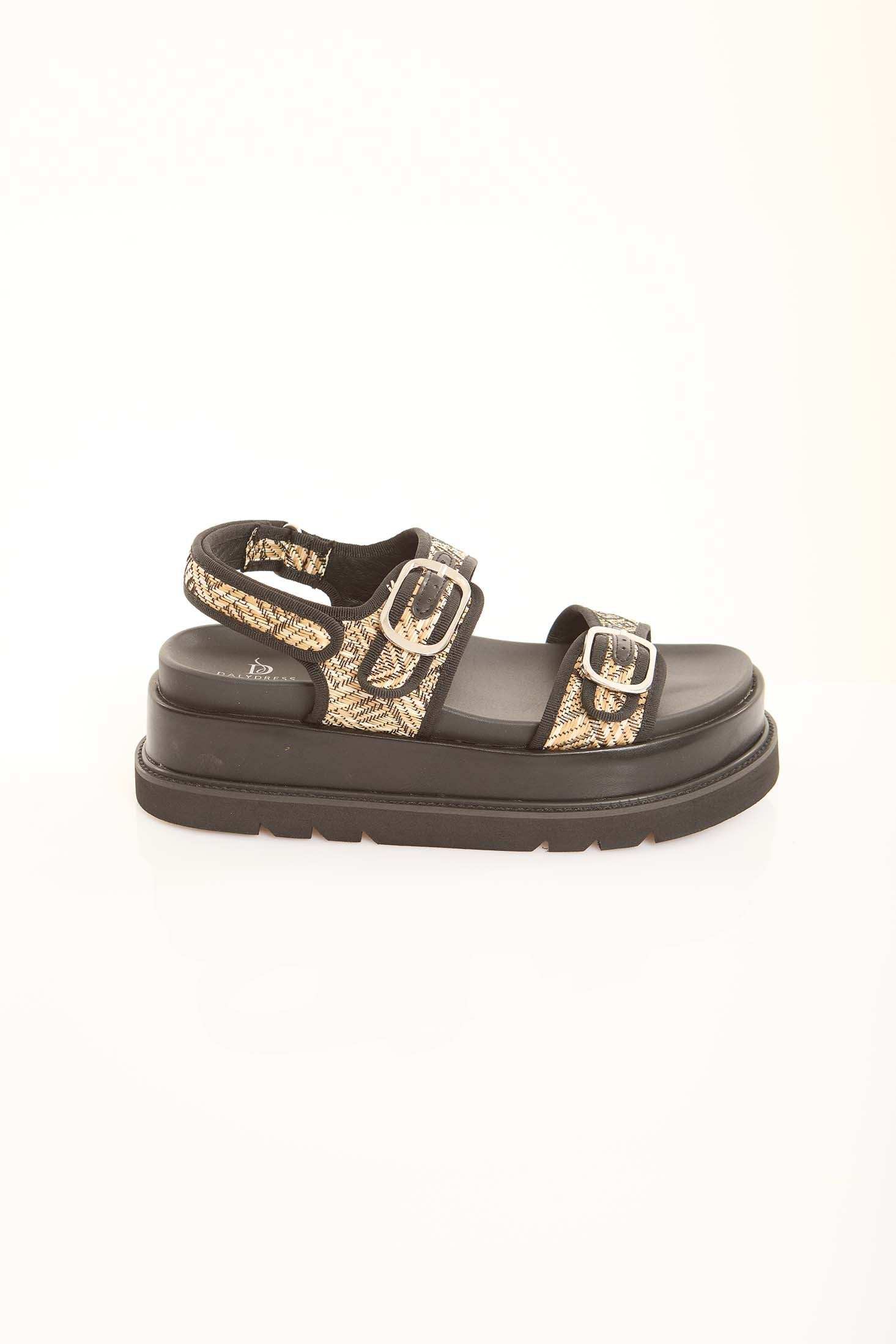 Braided Adjustable Platform Sandals