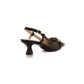 Raffia Leatherette Slingback Heels