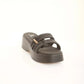 Padded Strap Platform Slide Sandals