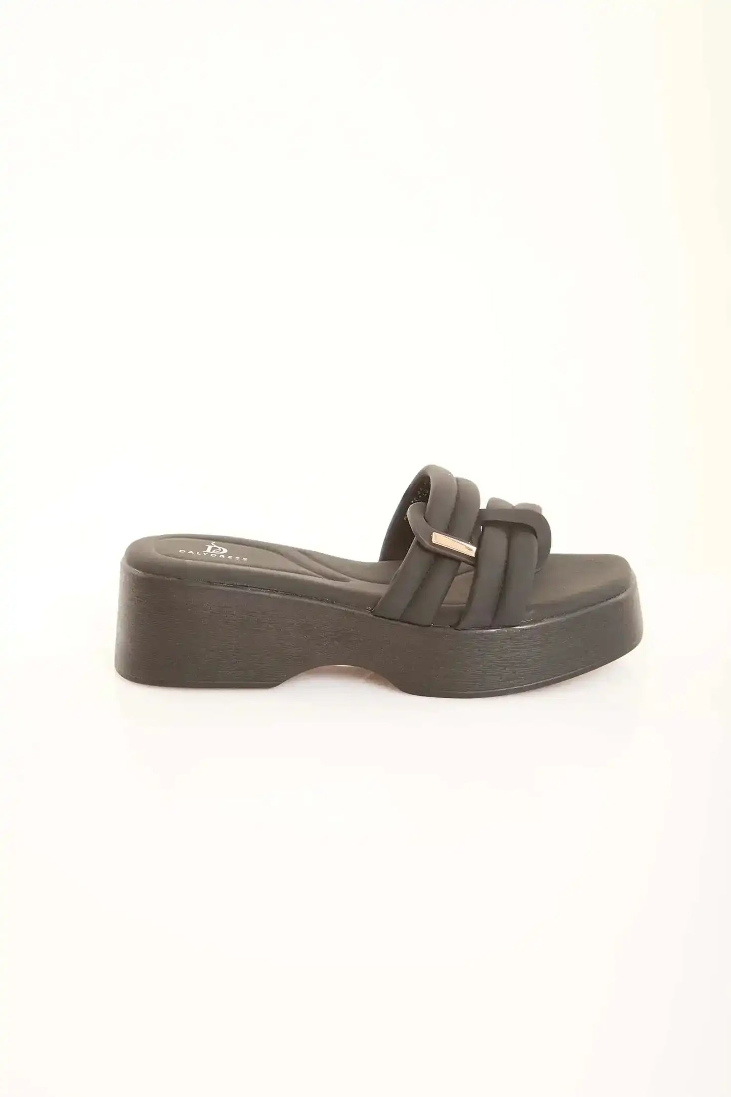 Padded Strap Platform Slide Sandals