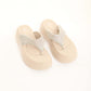 Rhinestone Platform Thong Sandals