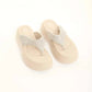 Rhinestone Platform Thong Sandals