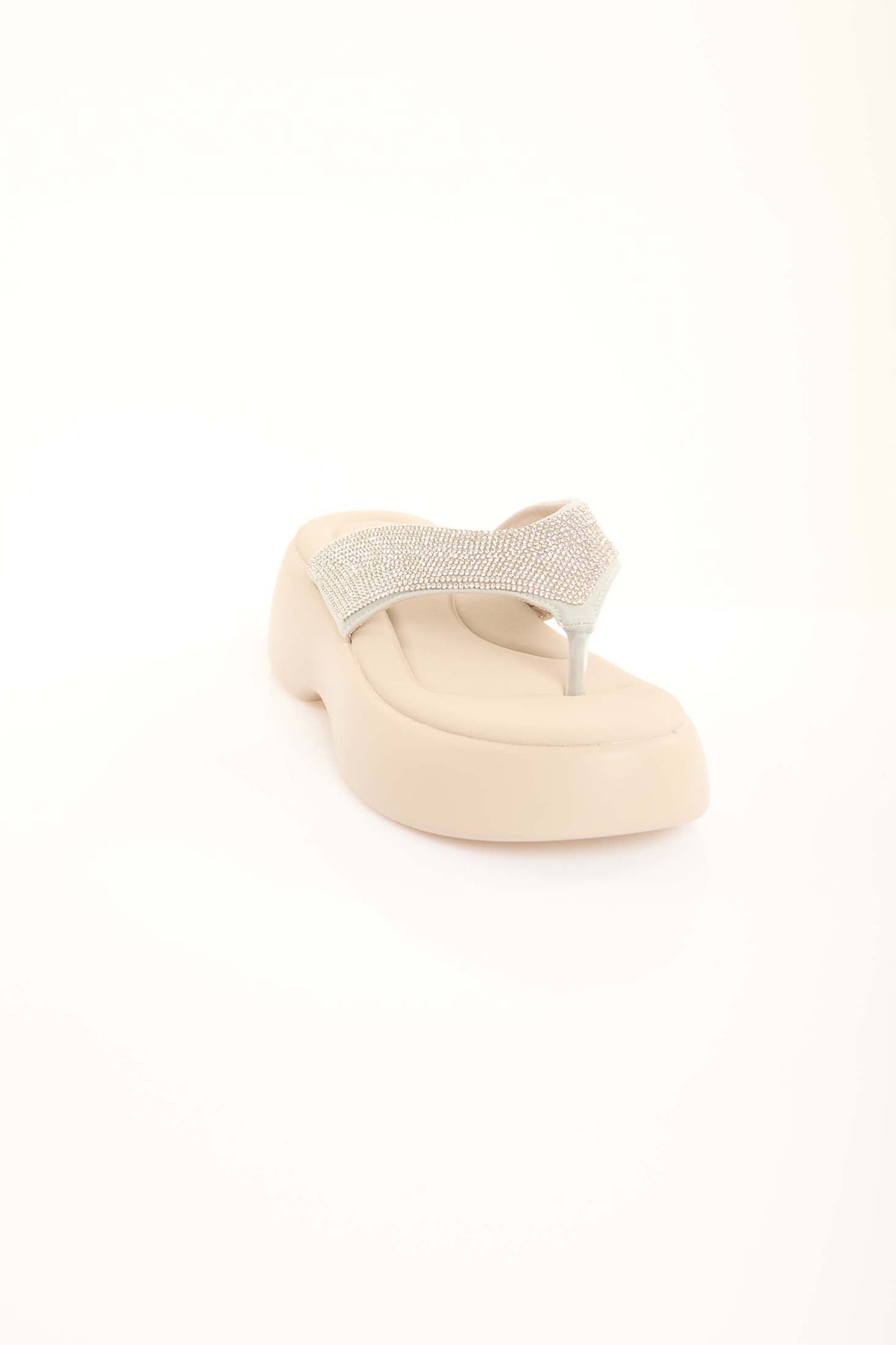 Rhinestone Platform Thong Sandals
