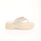 Rhinestone Platform Thong Sandals
