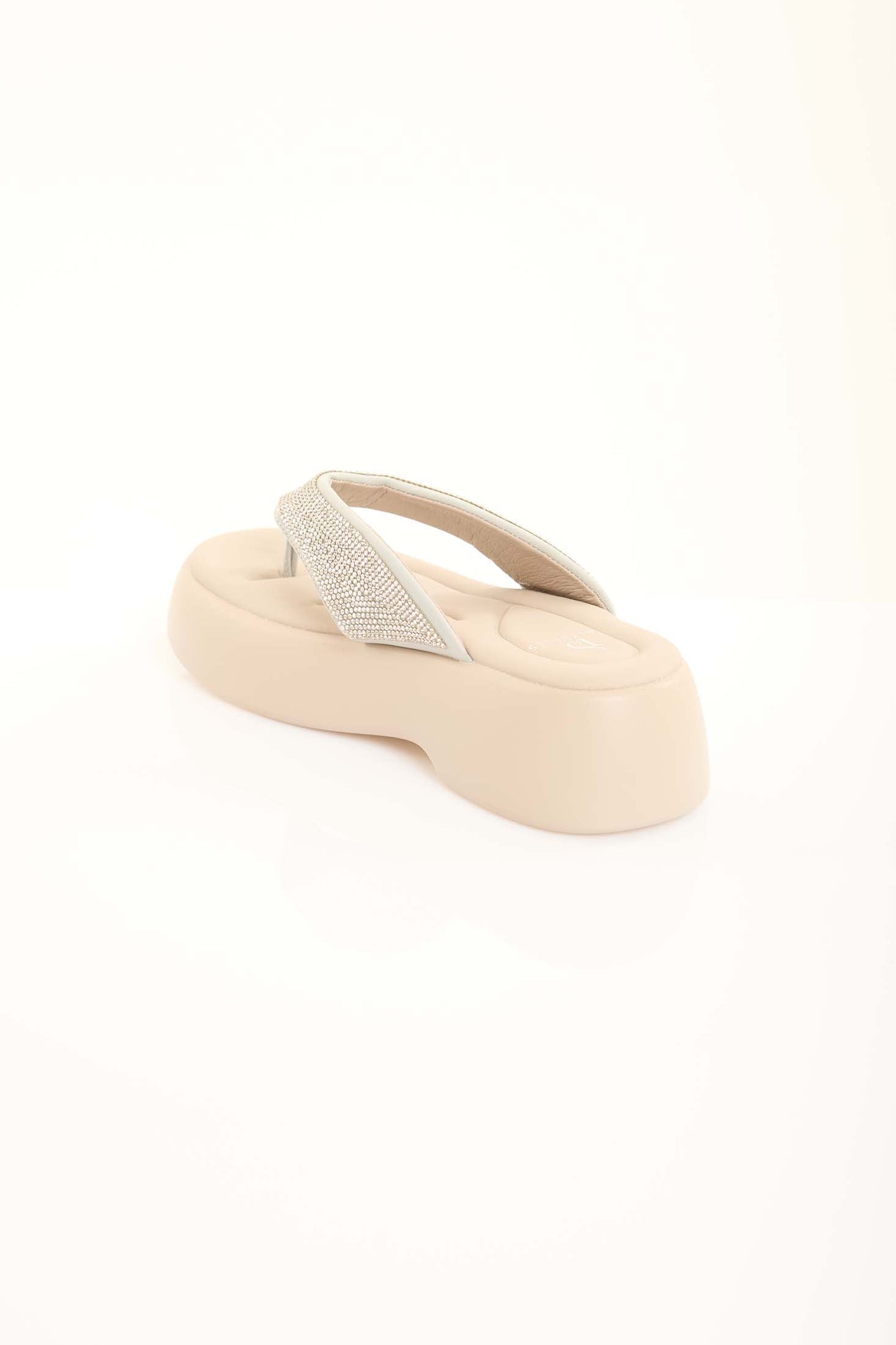 Rhinestone Platform Thong Sandals