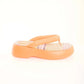 Fabric Insole Platform Thong Sandals