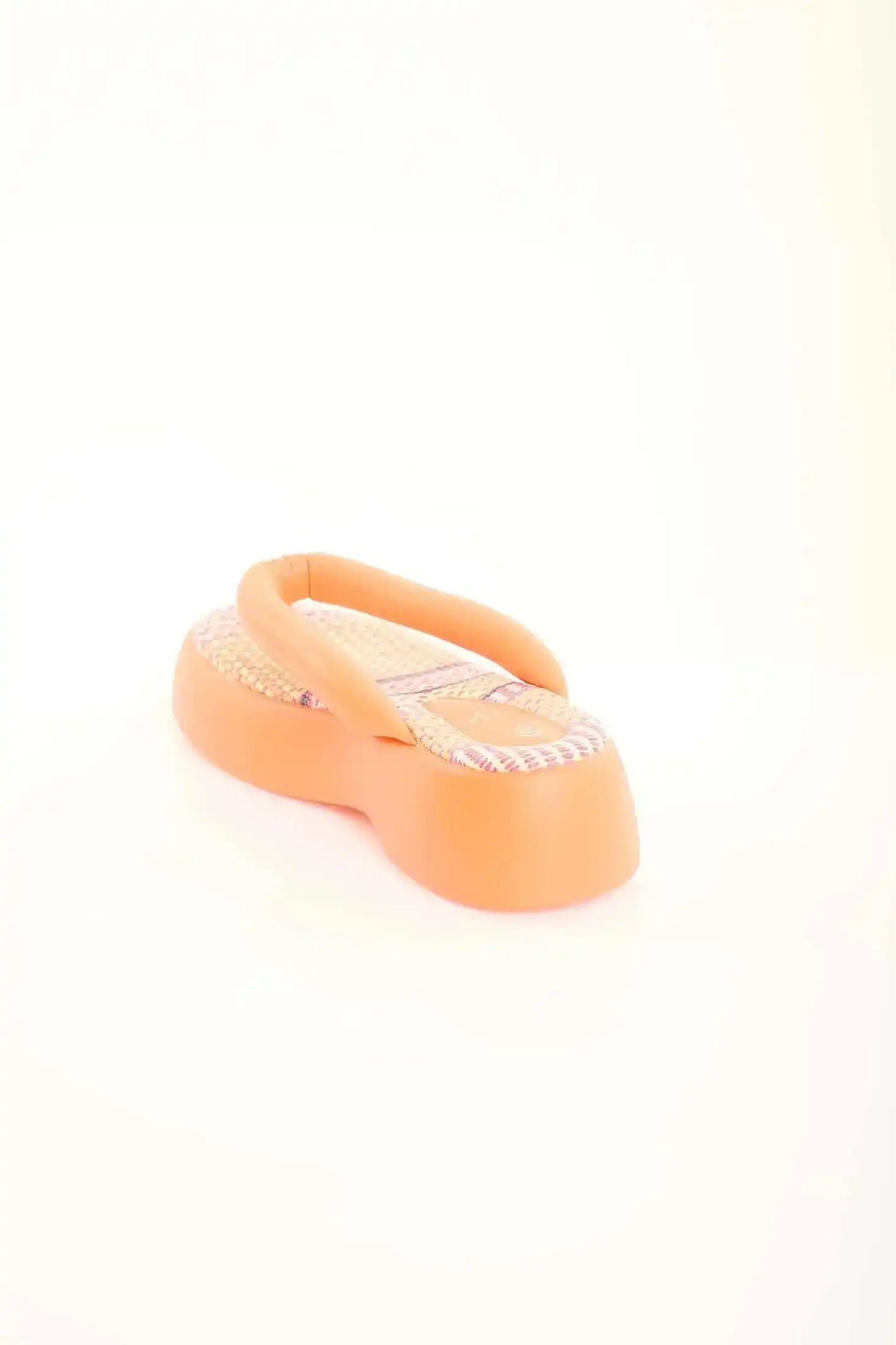 Fabric Insole Platform Thong Sandals