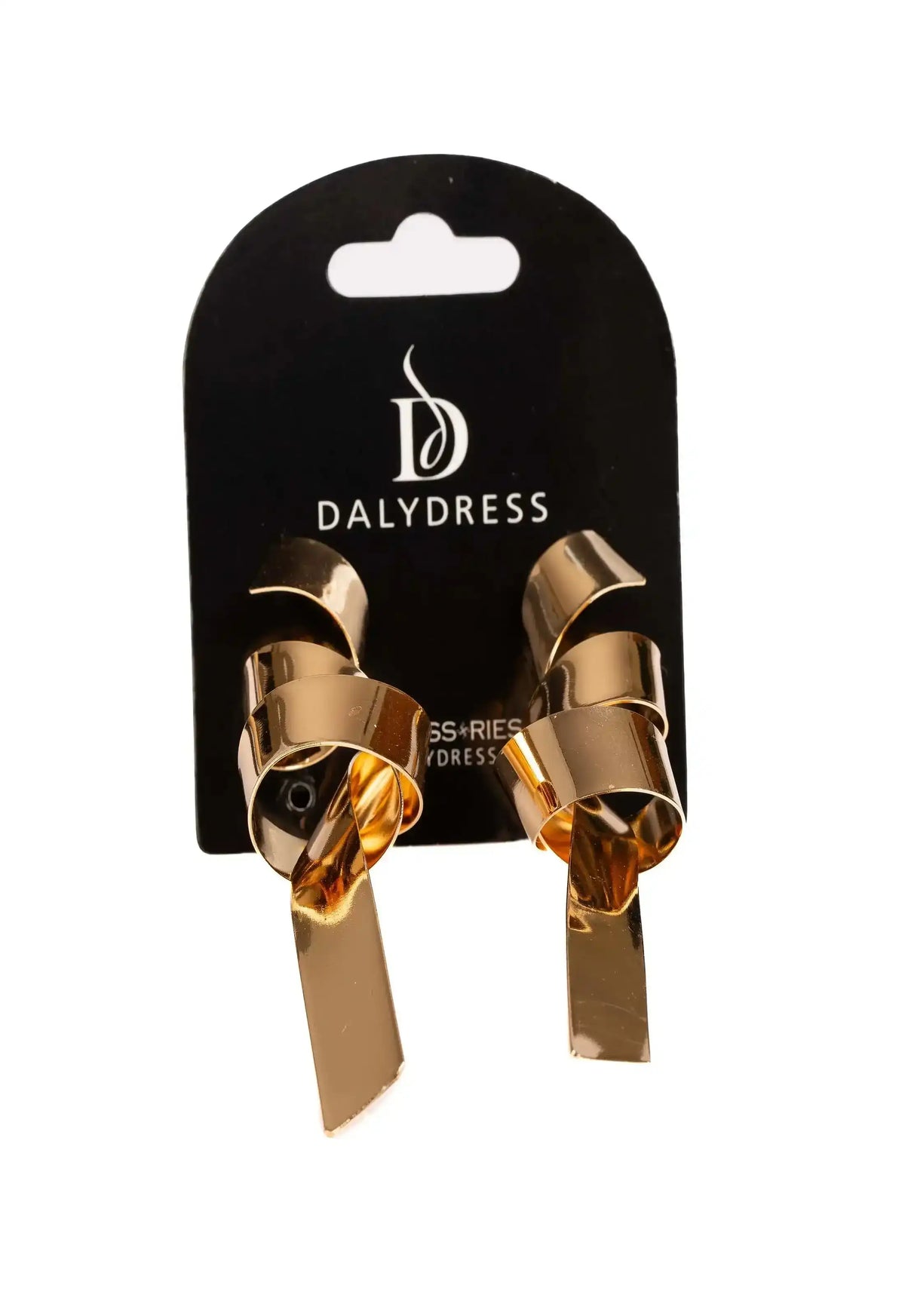Metallic Ribbon Statement Earrings